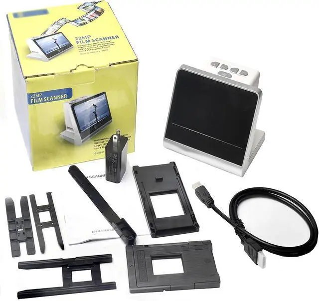 Alt view image 7 of 7 - All in One Digital Film Scanner, 22 MP Film Slide Scanner, with 5 Inch LCD Screen, Built-in 16GB Memory, Converts