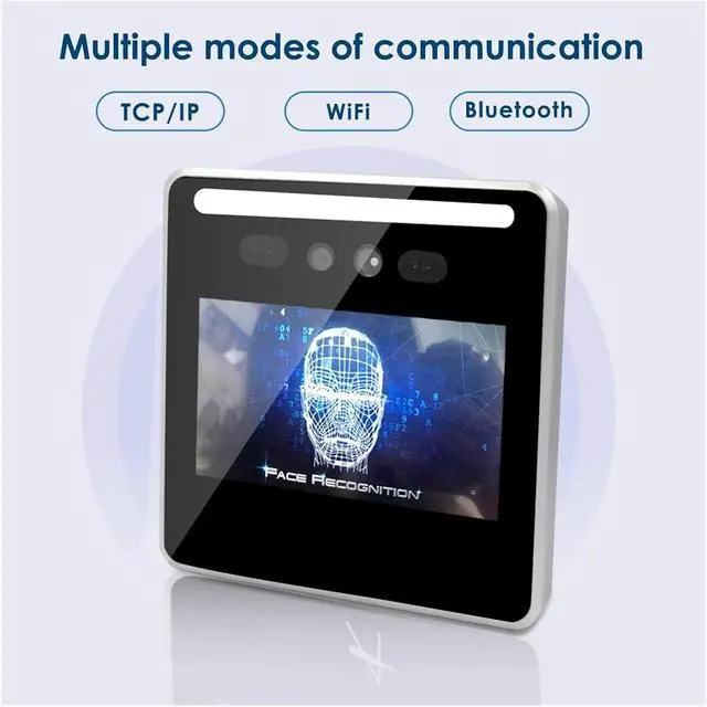 Alt view image 4 of 7 - Time Clock 5-inch Touch Screen USB Face Recognition Door Access Control System Face Time Attendance Machine TCP/IP