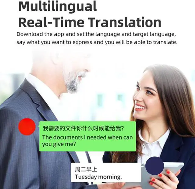 Alt view image 5 of 7 - Septpenta Language Translation Earbuds, 360 Degree Surround Sound, 5.3 Translation Headset with APP, Supports 144 Languages, for OS Android Devices (Black)