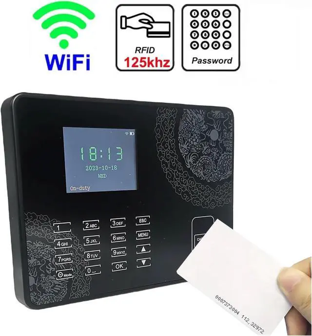 Alt view image 2 of 7 - WiFi Proximity RFID 125khz IC 13.56mhz Card Time and Attendance Machine System Employee Management Clock System(Color:RFID 125khz,Size:Spanish)