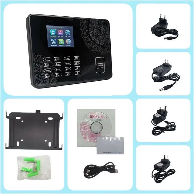 Alt view image 7 of 7 - WiFi Proximity RFID 125khz IC 13.56mhz Card Time and Attendance Machine System Employee Management Clock System(Color:RFID 125khz,Size:Spanish)