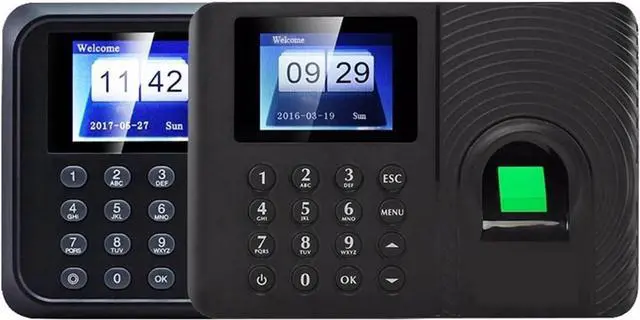 Alt view image 2 of 6 - Fingerprint Attendance Biometric Machine System Employee Keypad Electric Time Clock Recorder USB Data Manage(Color:A10 Attendance,Size:PULG)