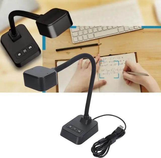 Alt view image 2 of 7 - 4K USB Document Camera, Adjustable Image Inversion and Image Brightness, Foldable 30fps Doc Camera, Plug & Play, Dual Mic, for Web Conferencing, Live Demo, Compatible OS &