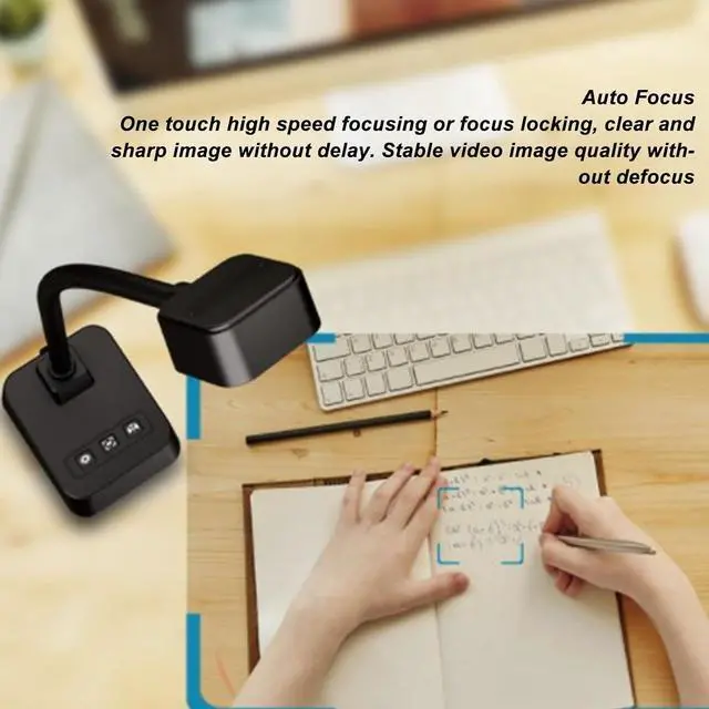Alt view image 5 of 7 - 4K USB Document Camera, Adjustable Image Inversion and Image Brightness, Foldable 30fps Doc Camera, Plug & Play, Dual Mic, for Web Conferencing, Live Demo, Compatible OS &