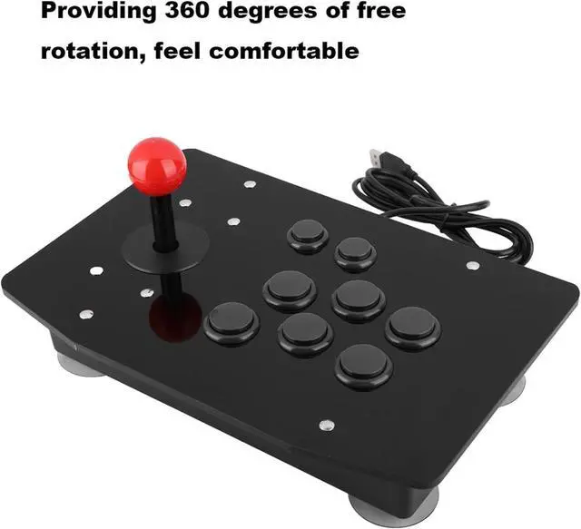 Alt view image 4 of 7 - Arcade Rocker Game Joystick,USB Arcade Game Controller, Arcade Rocker Game Joystick 8 Button Game Handle Controller(Black)