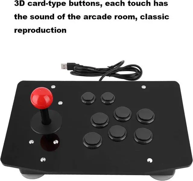 Alt view image 5 of 7 - Arcade Rocker Game Joystick,USB Arcade Game Controller, Arcade Rocker Game Joystick 8 Button Game Handle Controller(Black)