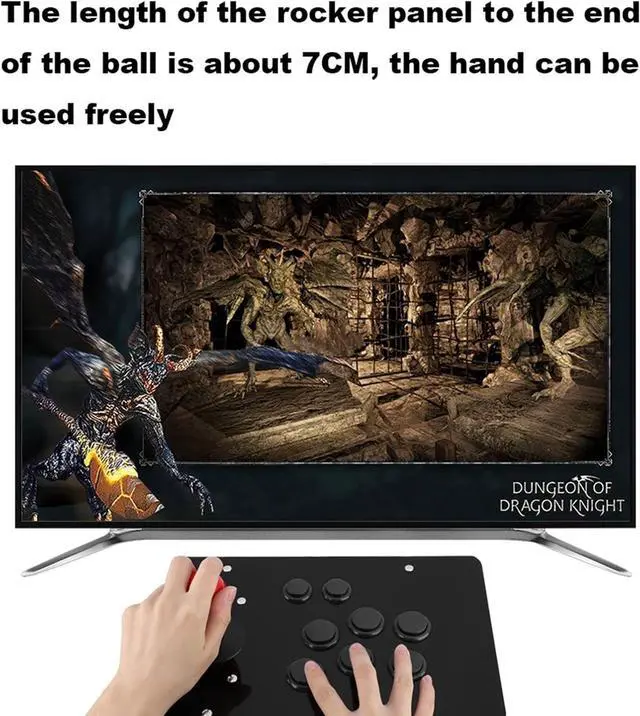 Alt view image 6 of 7 - Arcade Rocker Game Joystick,USB Arcade Game Controller, Arcade Rocker Game Joystick 8 Button Game Handle Controller(Black)