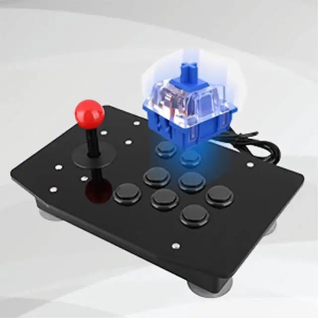 Alt view image 7 of 7 - Arcade Rocker Game Joystick,USB Arcade Game Controller, Arcade Rocker Game Joystick 8 Button Game Handle Controller(Black)
