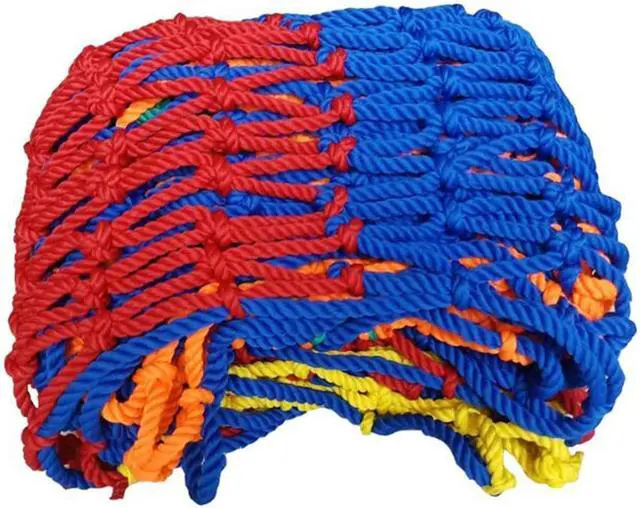 Alt view image 3 of 7 - MAHFEI Child Safety Net, Stair Safety Net Balcony Anti-Fall Net Outdoor Fence Partition Net Hand Made Color Decorative Net Playground Climbing Net (Color : 6mm-4cm, Size : 1x4m)