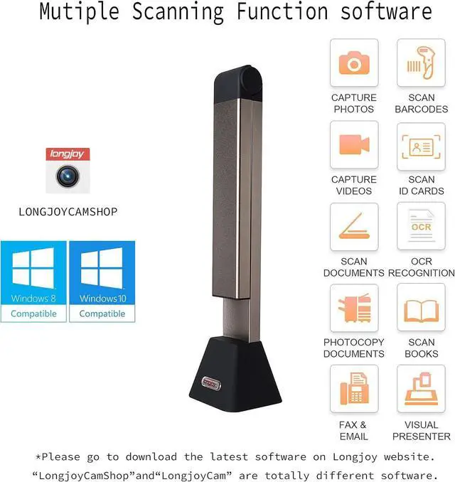 Alt view image 5 of 7 - Document Camera Longjoy HD Digital Portable USB Document Camera LV-3 Series LV-3800
