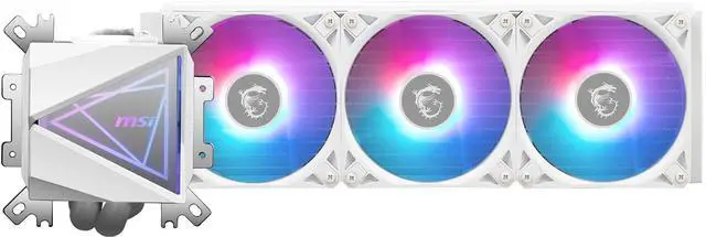 Main image of MSI MAG CORELIQUID I360 White - AIO ARGB CPU Liquid Cooler - 360mm Radiator - LGA 1700 Ready - Triple 120mm ARGB PWM Fans, White