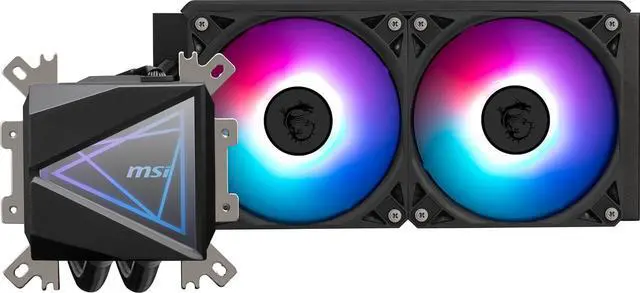 Main image of MSI MAG CORELIQUID I240 - AIO ARGB CPU Liquid Cooler - 400mm Radiator - LGA 1700 Ready - Triple 120mm ARGB PWM Fans, Black