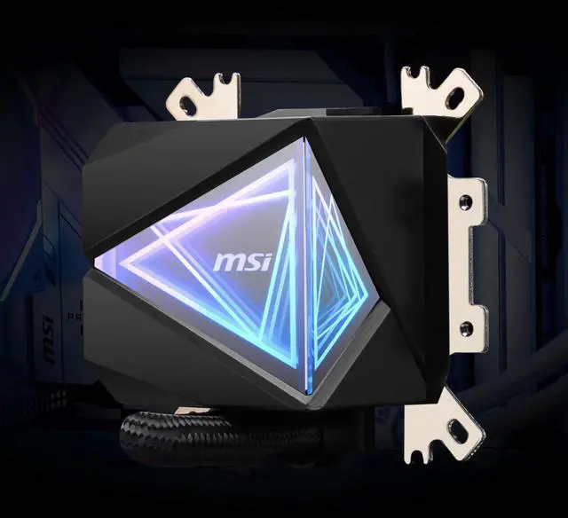 Alt view image 2 of 6 - MSI MAG CORELIQUID I240 - AIO ARGB CPU Liquid Cooler - 400mm Radiator - LGA 1700 Ready - Triple 120mm ARGB PWM Fans, Black