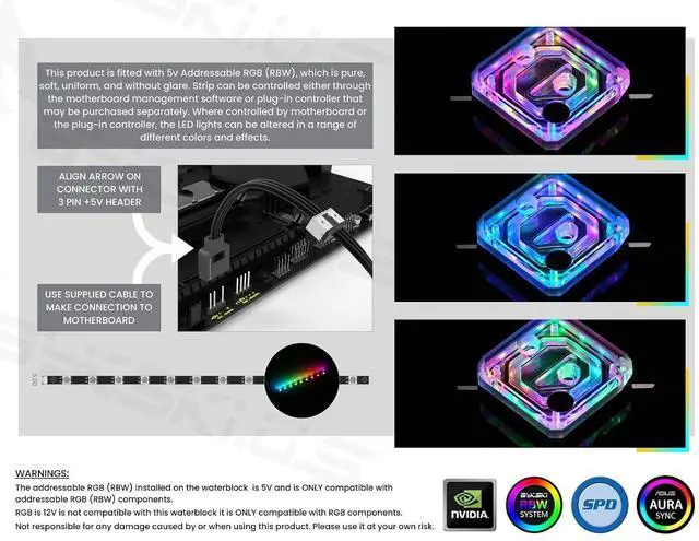 Alt view image 5 of 7 - Bykski CPU-RAY-MK-M High-Efficiency CPU Water Cooling Block - Featuring High Flow Optimized 0.2mm Fins - Clean Design - for AMD AM5/AM4 - SWRX8 - STRX4 - TR4 - SP3