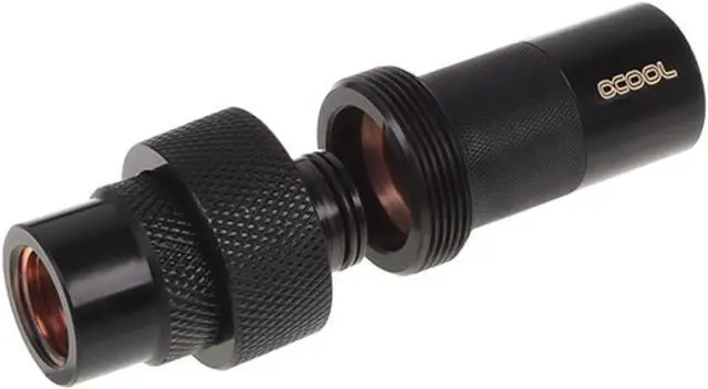 Alt view image 3 of 3 - Alphacool 17223 HF Quick Release Connector kit G1/4 Inner Thread - Deep Black Water Cooling Fittings