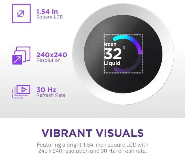 Alt view image 7 of 7 - Kraken Plus 240 RGB White