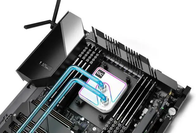 Alt view image 7 of 7 - Alphacool Core 1 Aurora CPU Water Block, White