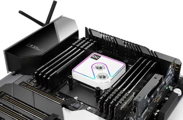 Alt view image 6 of 7 - Alphacool Core 1 Aurora CPU Water Block, White