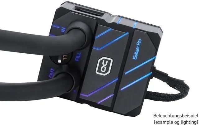 Alt view image 5 of 6 - Alphacool Eisbaer Pro Aurora (Solo) CPU Water Block and Pump, Digital RGB, 64 x 79 x 54.3mm, CPU Cooler, Desktop