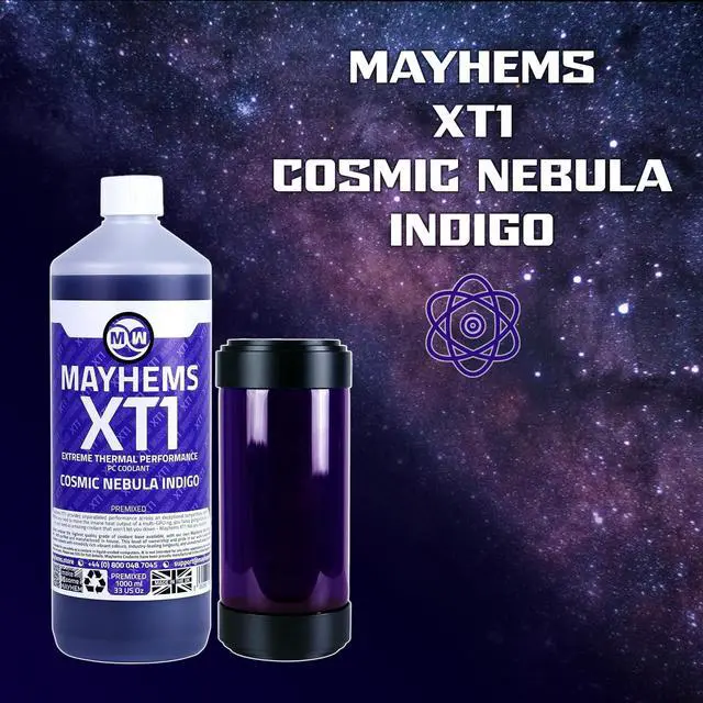 Alt view image 4 of 5 - Mayhems - PC Coolant - X1 Premix - Eco Friendly Series, 1 Litre, Cosmic Nebula Indigo