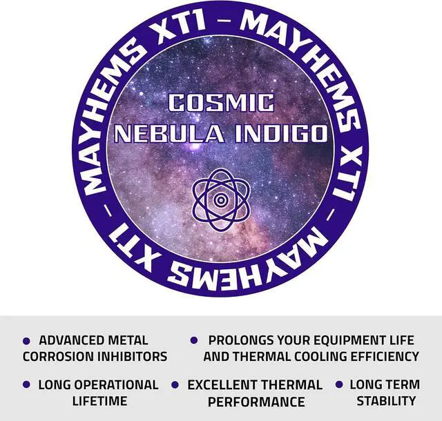 Alt view image 5 of 5 - Mayhems - PC Coolant - X1 Premix - Eco Friendly Series, 1 Litre, Cosmic Nebula Indigo