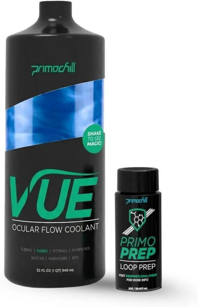 Main image of PrimoChill Vue - Computer WaterCooling Coolant, Visual Flow, Solid/Non-Transparent, Full Protection, PrimoPrep Included, Proudly Made in The USA - Opaque Cobalt