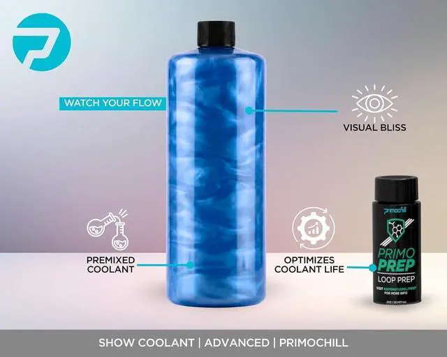 Alt view image 2 of 4 - PrimoChill Vue - Computer WaterCooling Coolant, Visual Flow, Solid/Non-Transparent, Full Protection, PrimoPrep Included, Proudly Made in The USA - Opaque Cobalt