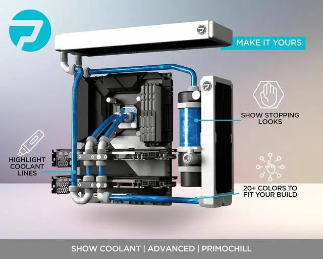 Alt view image 3 of 4 - PrimoChill Vue - Computer WaterCooling Coolant, Visual Flow, Solid/Non-Transparent, Full Protection, PrimoPrep Included, Proudly Made in The USA - Opaque Cobalt