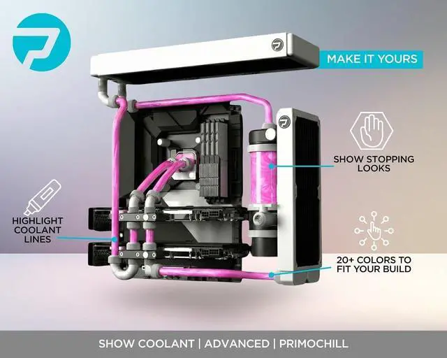 Alt view image 3 of 4 - PrimoChill Vue Pre-Mix (32oz) -Computer WaterCooling Fluid - Pink SX