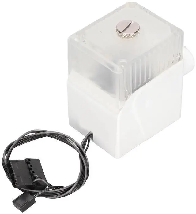 Alt view image 7 of 7 - Ultra Quiet Computer Cooler Pump with Temperature Display - 450LH Water Cooling Solution for CPU (White)