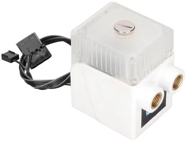 Alt view image 3 of 7 - Ultra Quiet Computer Cooler Pump with Temperature Display - 450LH Water Cooling Solution for CPU (White)