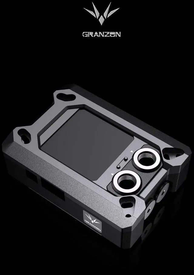 Alt view image 2 of 5 - Granzon GAMSC CPU Water Cooling Block with Temperature Digital Display for AMD Ryzen AM5 AM4 Processors, High Flow Cooling, Mechanical Armor Design