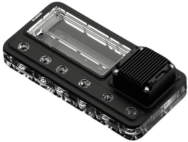 Main image of BARROW PC Water Cooling 240mm Distro Plate with 17W Integrated Pump, G1/4" Acrylic Waterway Board, ARGB 5V Lighting, Multi-Port Distribution Plate for PC Cooler System Case Builds, Black