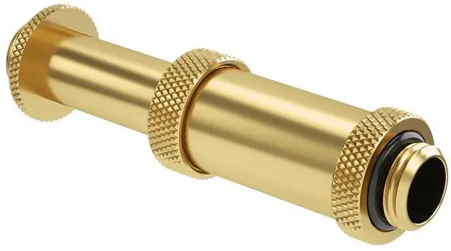 Alt view image 4 of 5 - Barrow G1/4" Water Cooling Fittings, Male to Male Extension Fittings (41-69MM) for SLI, Adjustable Aqua Link Pipe, Metal Telescopic Connectors for Water Cooling Systems (Gold,4Pcs)