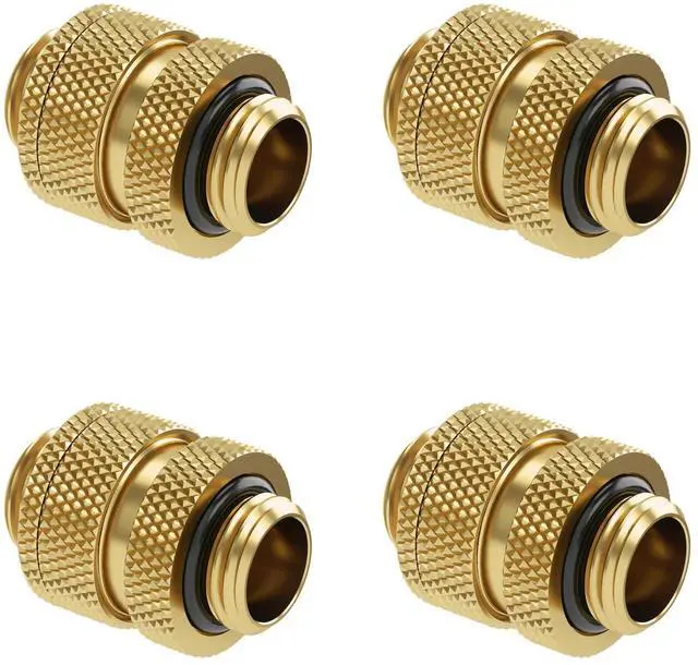 Main image of Barrow G1/4" Thread Rotary Fittings, Male to Male Extension Fittings (16-22MM) for SLI, Adjustable Aqua Link Pipe, Metal Telescopic Connectors for Water Cooling Systems (Gold,4Pcs)