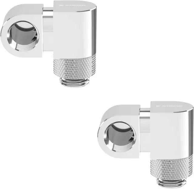 Main image of Barrow G1/4" 360° Rotation Offset Fitting, Offset 21mm Male to Famale Connector, 360 Degree Rotary Offset Adapter, Multi-Link Adapter Fittings for PC Water Cooling System (Silver,2Pcs)