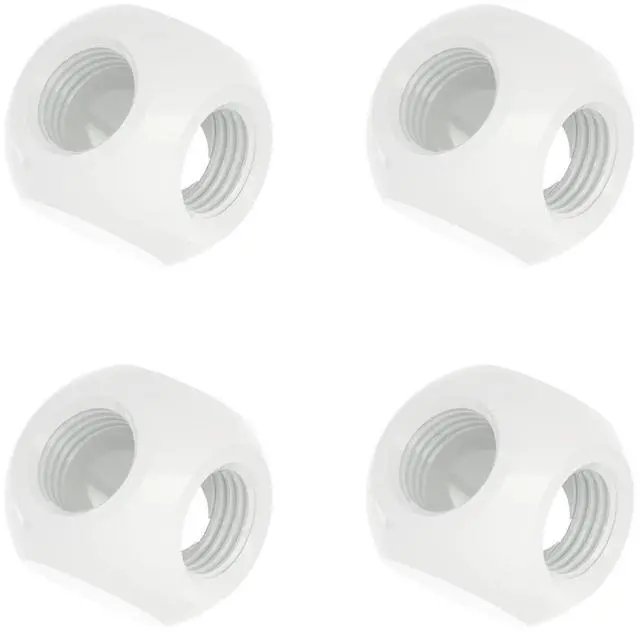 Main image of Barrow 4-Pack G1/4" Threaded 3 Way Ball Fittings, Water Cooling Spherical Connector, 3 Way Spliter T-Type Brass Adapter for PC Water Cooling Systems (White)