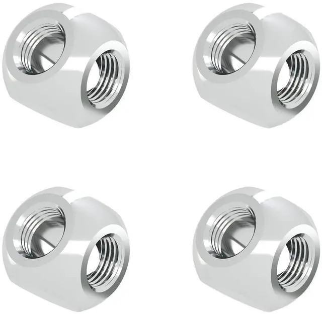 Main image of Barrow 4-Pack G1/4" Threaded 3 Way Ball Fittings, Water Cooling Spherical Connector, 3 Way Spliter T-Type Brass Adapter for PC Water Cooling Systems (Silver)