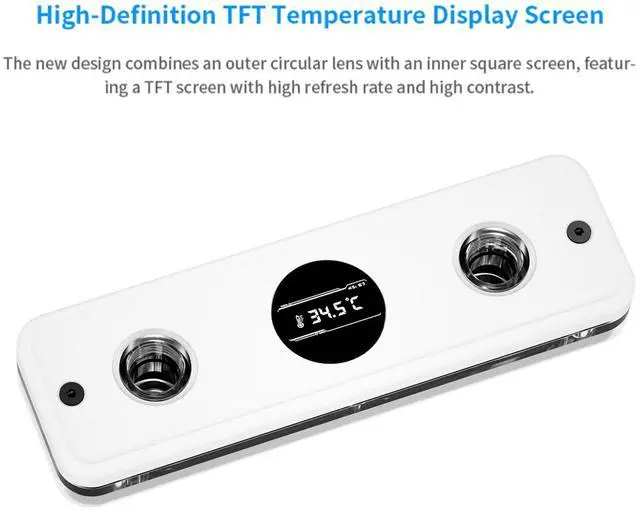 Alt view image 2 of 7 - Memory Waterblock with TFT Display, 2 Channel and 4 Channel RAM Water Cooling Block, Copper RAM Water Cooler Kit with Memory Heatsink for DDR5-RAM Module (White,Include 2 Memory Heatsink)