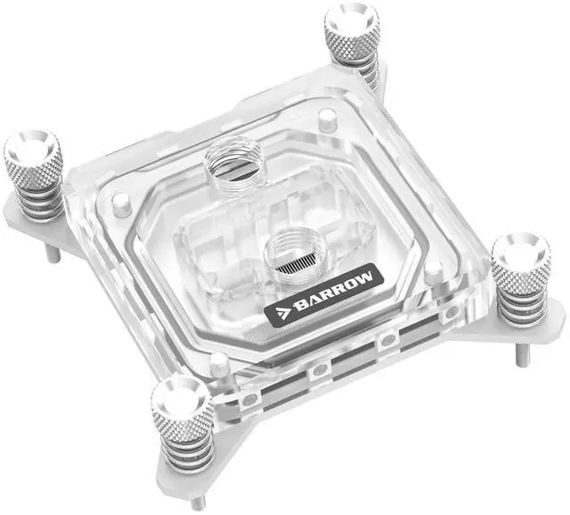 Main image of Barrow CPU Water Block, High-Efficiency CPU Water Cooling Block for Intel LGA115X/1200/1700/X99/X299, Liquid Cooling Micro Waterway CPU Block Socket Radiator 5V 3PIN ARGB, White