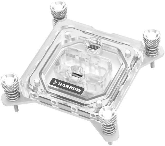 Alt view image 2 of 6 - Barrow CPU Water Block, High-Efficiency CPU Water Cooling Block for Intel LGA115X/1200/1700/X99/X299, Liquid Cooling Micro Waterway CPU Block Socket Radiator 5V 3PIN ARGB, White