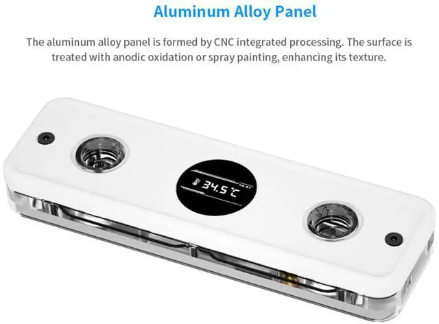 Alt view image 4 of 7 - Memory Waterblock with TFT Display, 2 Channel and 4 Channel RAM Water Cooling Block, Copper RAM Water Cooler Kit with Memory Heatsink for DDR5-RAM Module (White,Include 2 Memory Heatsink)