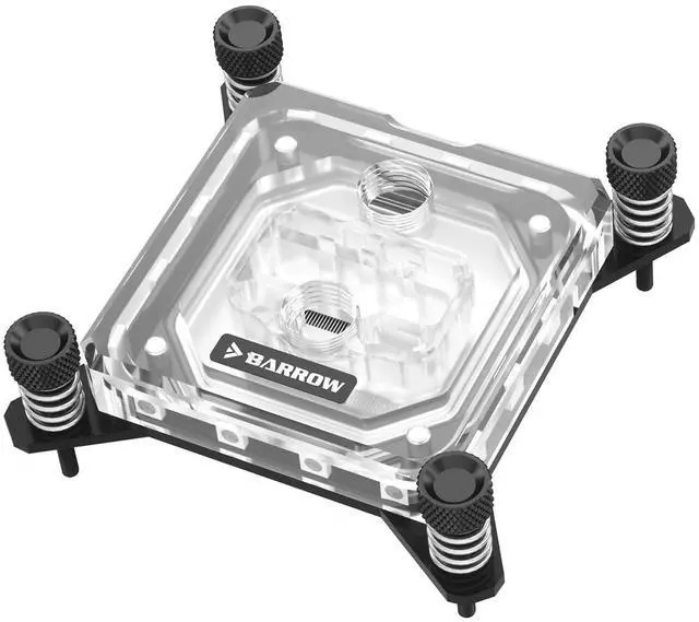 Alt view image 2 of 6 - Barrow CPU Water Block, High-Efficiency CPU Water Cooling Block for Intel LGA115X/1200/1700/X99/X299, Liquid Cooling Micro Waterway CPU Block Socket Radiator 5V 3PIN ARGB, Black