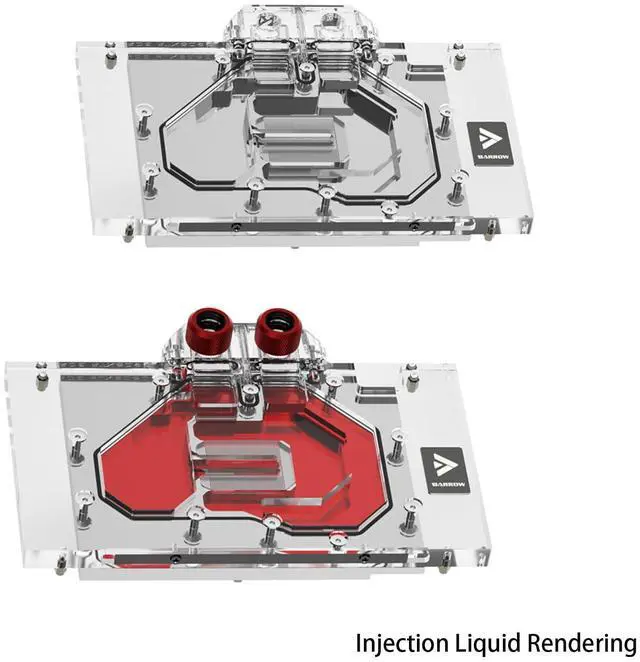 Alt view image 6 of 7 - Barrow Full-Coverage GPU Water Cooling Block, Copper GPU Waterblock with Backplate for MSI RTX5090 Ventus 3X/Ventus 3X OC, Liquid Cooling Water Cooler for MSI RTX5090 Ventus Graphics Card