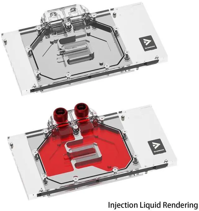 Alt view image 6 of 7 - Barrow Copper GPU Water Block Compatible for Gigabyte Aorus RTX4090 Master, RTX4090 Gaming OC, Full Coverage GPU Water Cooler Include Backplate, Liquid Cooling Graphics Card Water Cooling Block