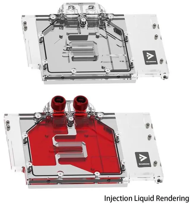 Alt view image 6 of 7 - Barrow Copper GPU Water Block Compatible for Asus Tuf RTX4090, Rog Strix RTX4090, Full Coverage GPU Water Cooler Include Backplate, Liquid Cooling Graphics Card Water Cooling Block