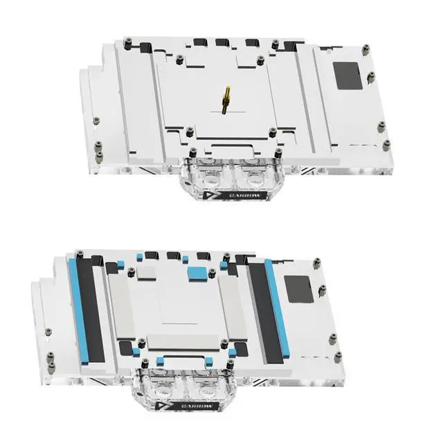 Alt view image 7 of 7 - Barrow GPU Water Cooling Block, Copper GPU Water Cooler with Metal Backplate for ASUS TUF RTX5090 O32G Gaming Liquid Cooling Water Blocks