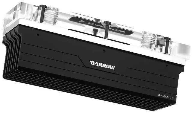 Alt view image 7 of 7 - RAM Water Block with TFT Display, Two Channel and Four Channel Memory Water Cooling Block, Water Cooler Kit with Memory Heatsink for DDR5-RAM Module (Black,Include 4 Memory Heatsink)