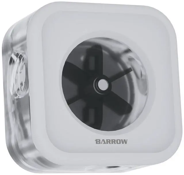 Main image of Barrow Composite Flow Meter for PC Water Cooling, Acrylic and Aluminum Alloy Flow Indicator with 5V 3-Pin ARGB, Ceramic Bearing Water Velocity Meter for Computer Cooling System, Silver