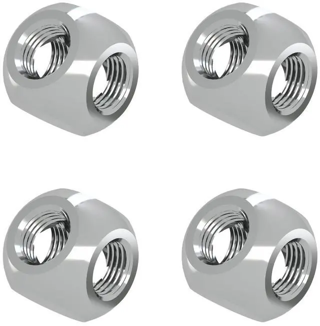 Main image of Barrow G1/4" Threaded 4 Way Ball Fittings, Water Cooling Spherical Connector, 4 Way Spliter T-Type Brass Adapter for PC Water Cooling Systems (Silver,4 Pcs)